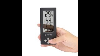 Unboxing & Review NEW LCD Digo Digital Transparent Thermometer Sensor Alarm Clock screenshot 3