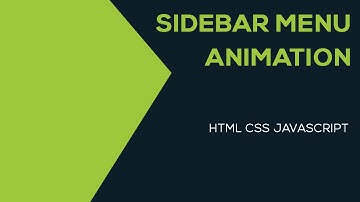 Sidebar Menu Animation using HTML CSS & JQuery