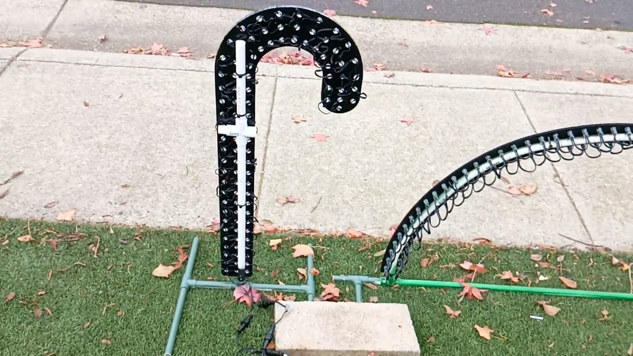 How I mount Christmas props onto my fake lawn