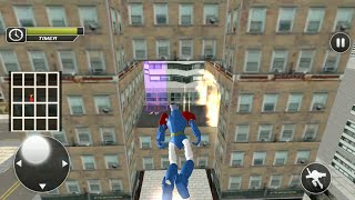 Game Robot Kartun Pahlawan Menyelamatkan Warga | Flying Hero Robot Car : Robot Match #2 screenshot 4