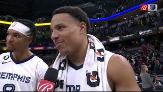 Desmond Bane and Grizzlies teammates enjoy another fun postgame interview