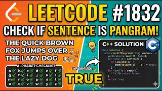 LeetCode 1832 Explained Step by Step | Pangram Problem in C++ 🚀