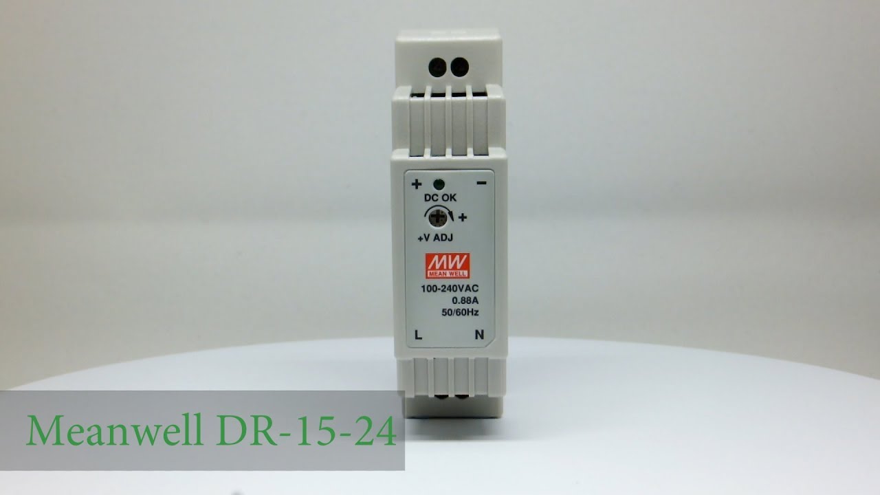 Meanwell DR-15-24 24Vdc - YouTube