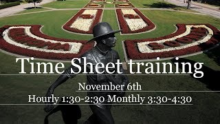 Time Sheet Training (hourly)