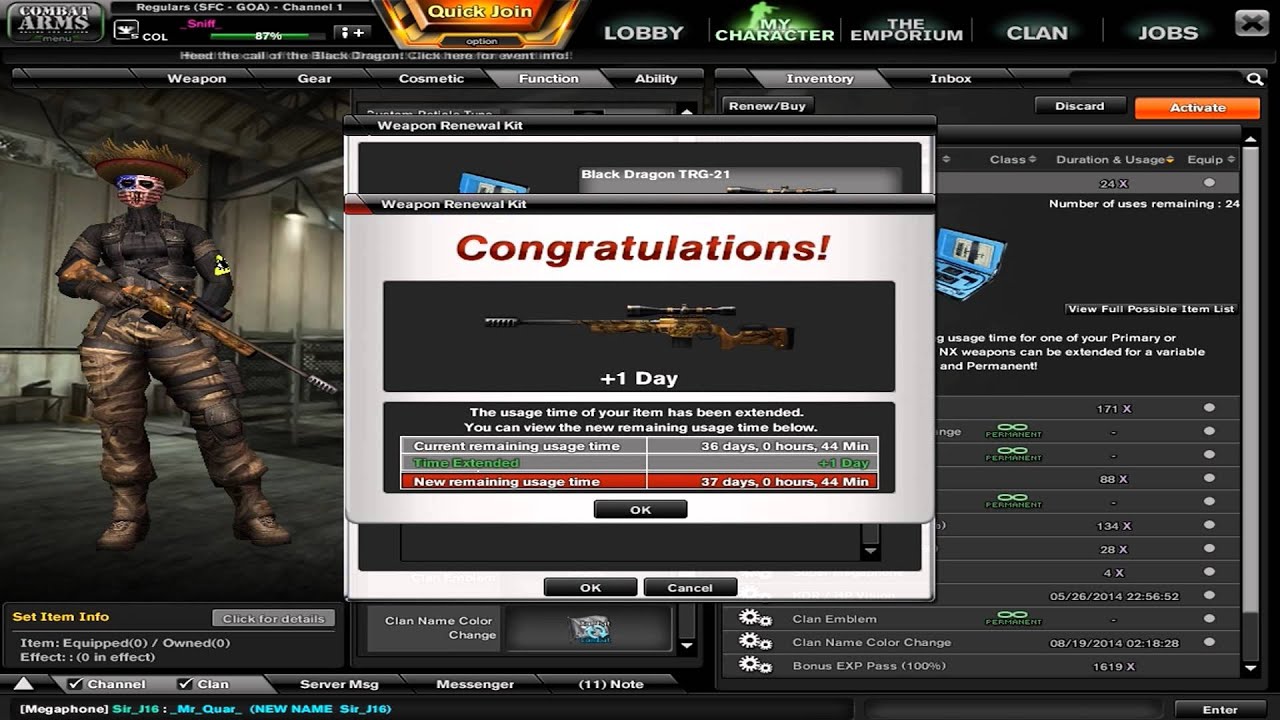 30 Renewals - Black Dragon TRG-21