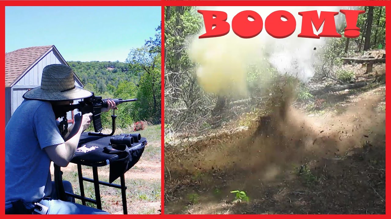 AR-15 Versus One Pound Exploding Binary Targets. Ammo Shortage Can't ...