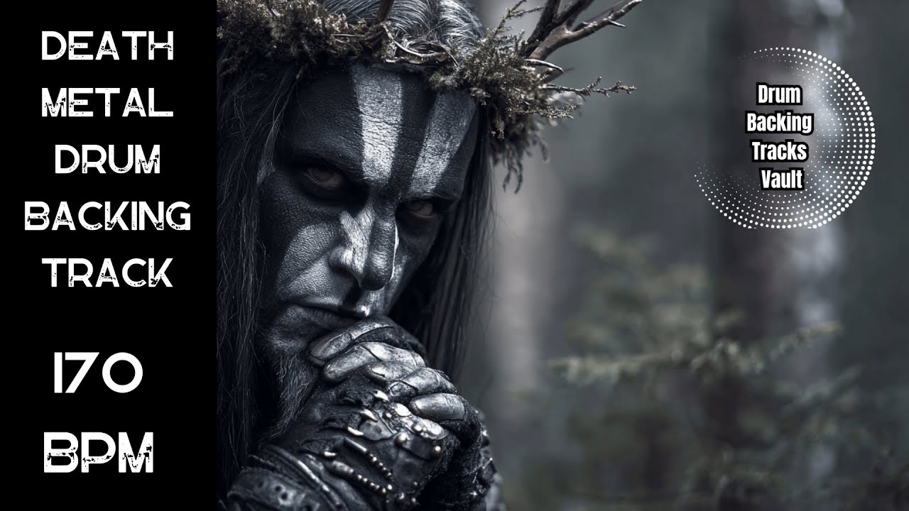 Death Metal Drum Backing Track 170 BPM | Fast Aggressive Beat | Royalty Free Drum Loop