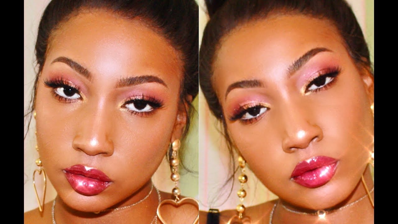 PINK AND ROSEY VALENTINE'S DAY MAKEUP  KAKESS