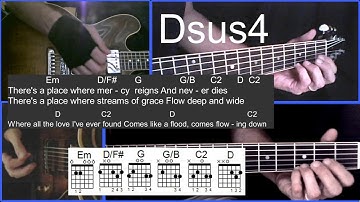HOW TO PLAY AT AT THE CROSS LOVE RAN RED - GUITAR LESSON WITH CHORDS + LYRICS - VERSE  VIDEO 1 OF
