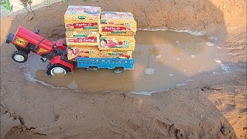 Diy Tractor Stuck In Mud With Parle G. Mini Science Project Part 3 | @keepvilla | Mini Tractor
