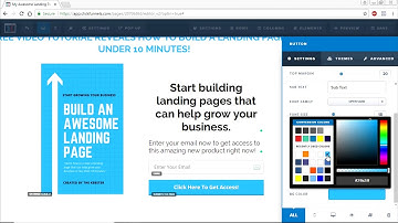 Create A Landing Page In Under 10 Minutes (Video Tutorial)