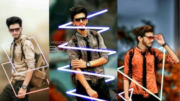 Glowing neon triangle effect picsart tutorial | Instagram treding photo editing