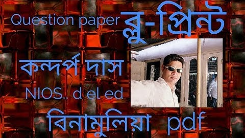 NIOS D El Ed WBA  Blue Print of Question paper