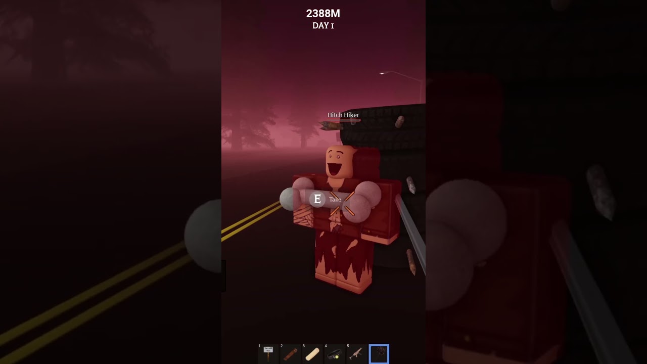 RUNNING OVER A Roblox Hitchhiker!