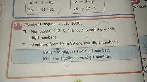 3rd STD 1st term Maths 2.1 Numbers sequence upto 1000