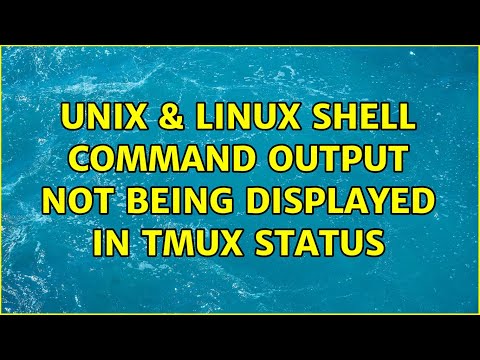 Unix & Linux: Shell command output not being displayed in tmux status