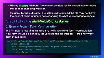 Resolving the MultiValueDictKeyError in Django File Attachments
