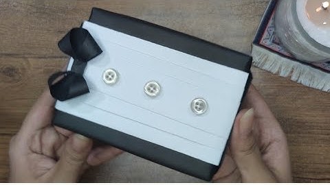 DIY Luxury Gift Box for Men: Elegant Button Decoration Idea @Giftmake 