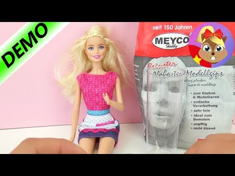 Làm tượng thạch cao khuôn mặt búp bê Barbie