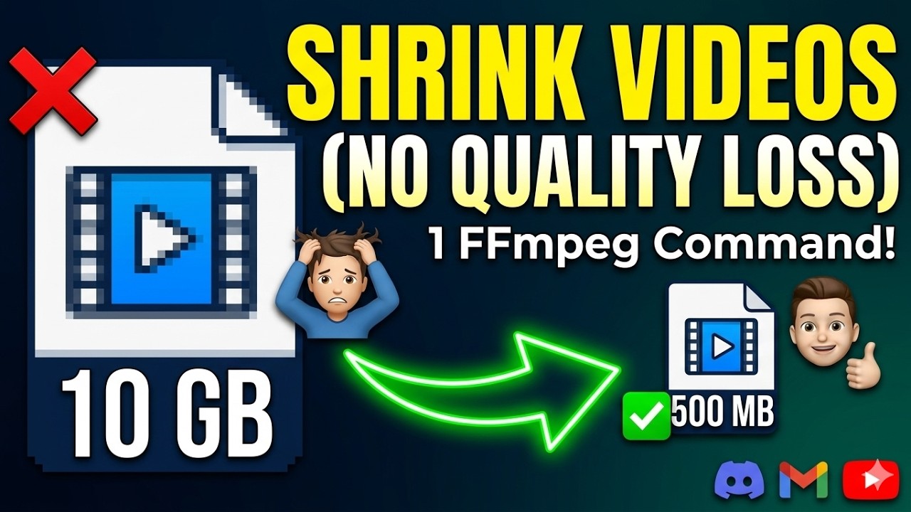 Compress 4K Video WITHOUT Losing Quality - FFmpeg Tutorial - YouTube