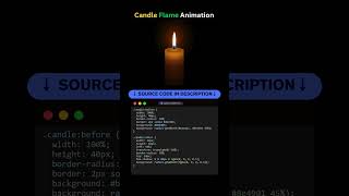 Candle Flame Animation – Pure CSS Glow! #coding #programming #candleflame #animation #candle #glow