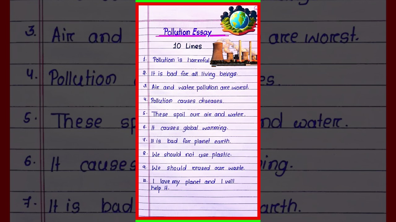 YouTube पर 10 lines essay on pollution in english l Pollution Essay in English l #pollutionessay देखें YouTube पर 10 lines essay on pollution in english l Pollution Essay in English l #pollutionessay देखें