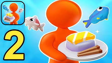 SushiBar Aquarium - Gameplay Walkthrough Part 2 More New Fishes ( Android,iOS )