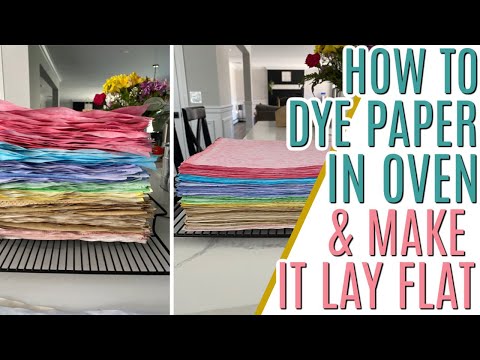 How to Dye Paper for Junk Journals with FOOD COLORING Dry in Oven Lay Flat Dye Paper to Look Old