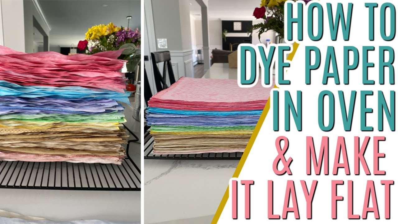 How to Dye Paper for Junk Journals with FOOD COLORING, Dry in Oven & Lay Flat, Dye Paper to Look Old
