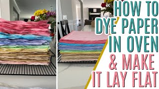 How to Dye Paper for Junk Journals with FOOD COLORING, Dry in Oven & Lay Flat, Dye Paper to Look Old