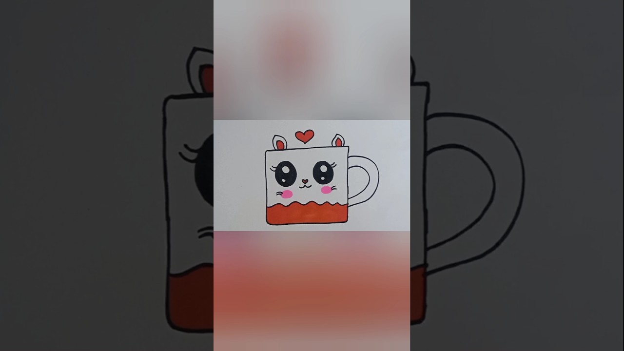 How to Draw a Cute cup  
