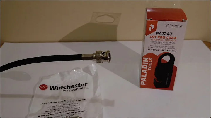 Terminating Belden 1694a SDI Coax with Kings 2065-10-9 3-Piece BNC and Paladin Tools PA1247 stripper