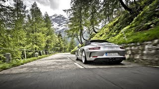 Classic and contemporary Porsche cars take on Gotthard Pass for Curves Magazine