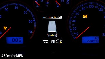 VW T4, T5 3D color MFD instrument cluster (dashboard)