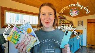 Spring Reading Vlog🌷mindful habits to read more and scroll less (life in the Scottish Highlands)