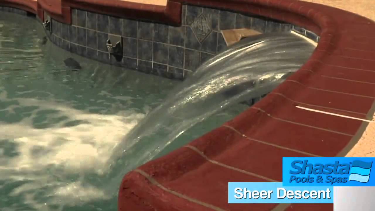 Arizona Swimming Pool Builder | Water Feature Sheer Descent | Call Now ...