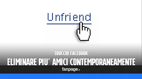 Come si fa a eliminare quasi tutti gli amici Facebook?