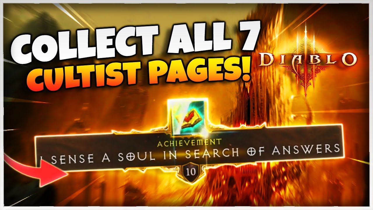 Diablo 3 How to COLLECT ALL 7 of the Cultist Pages in The