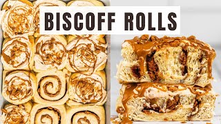 Biscoff Cinnamon Rolls with Cream Cheese Frosting | Soft, Gooey & Loaded with Cookie Butter Flavor