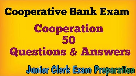 CSEB-Junior Clerk Exam//Co-operation 50 Questions & Answers.Ep:548