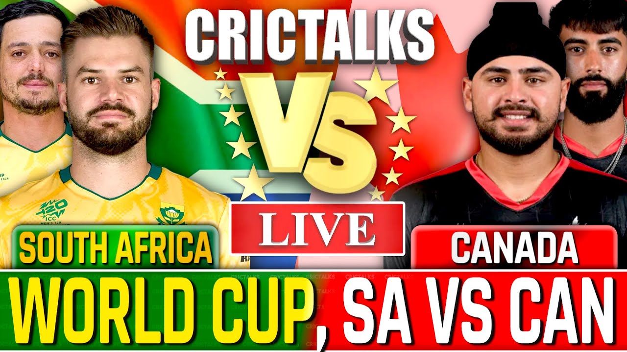 🔴 SA vs CAN Live Match Today, Last 7 Overs, World Cup, Live Cricket Scores Commentary, CricTalks