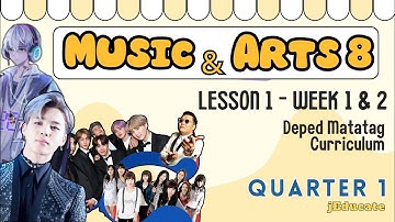 (DEEL 2) KWARTAAL 1 - WEEK 1 & 2 - LES 1 - MUZIEK EN KUNSTEN 8 / DEPED MATATAG CURRICULUM