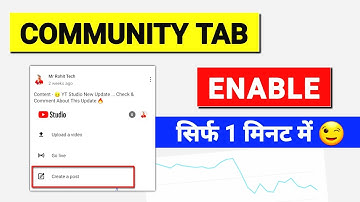 500 Subscribers Community Tab Enable Kaise Kare 2022 l How To Enable Community Tab On Youtube 2022