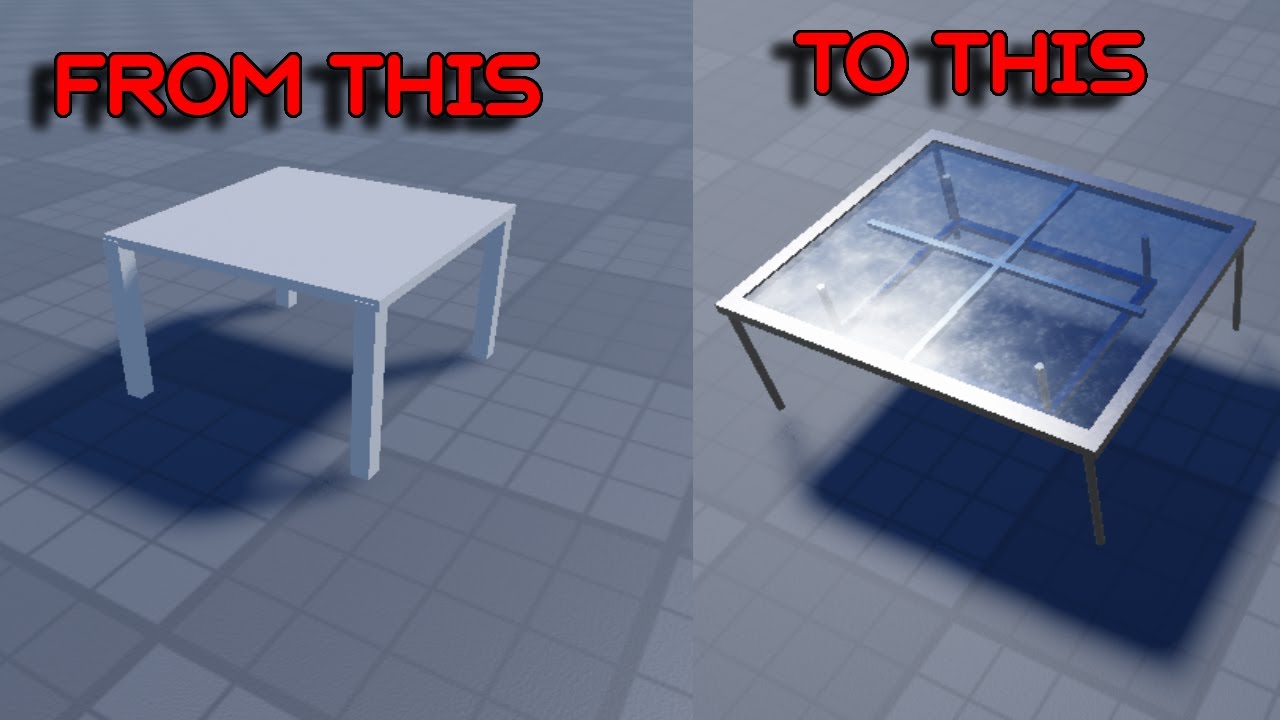 Creating a Glass Table in Roblox Studio! Glass Furniture Tutorial - YouTube