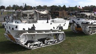 2 WWII Studebaker T-15 Snow Weasels detail walk around video