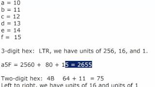 12 Hex To Decimal Practice