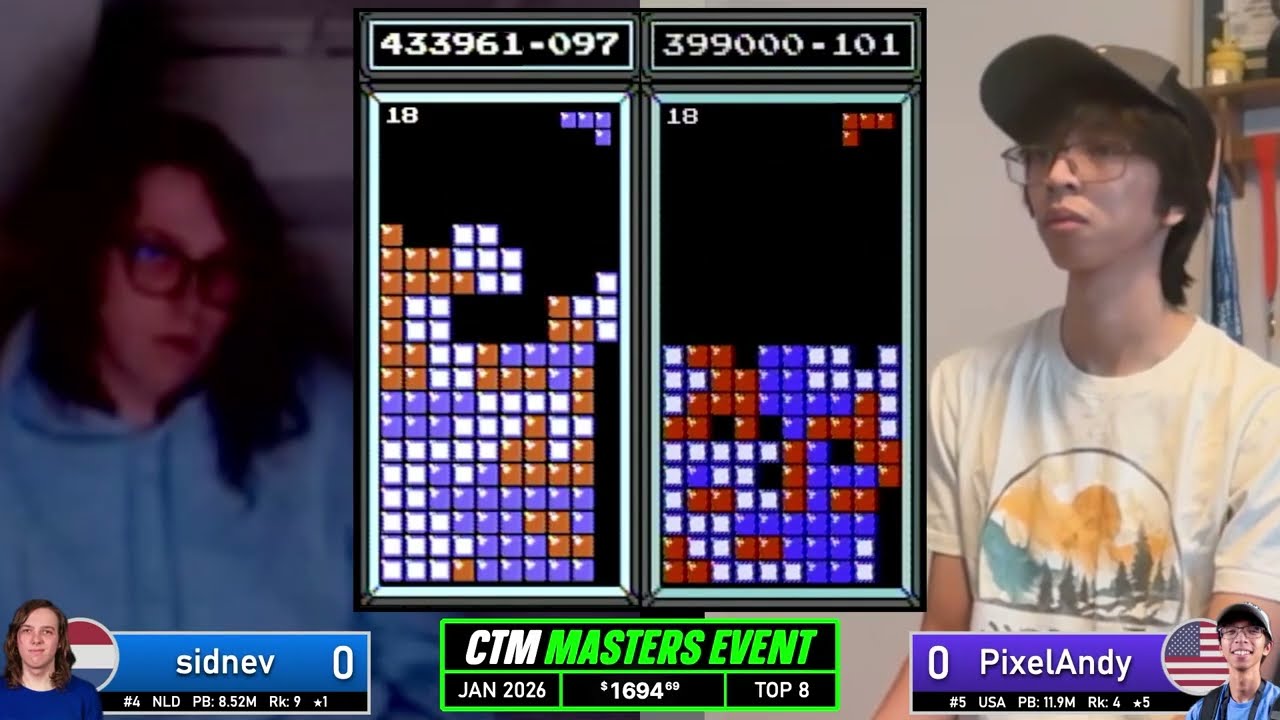 Sidnev, Andy | Top 8 | January 2026 | Classic Tetris Monthly
