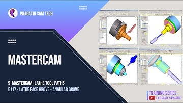 Mastercam Lathe Face Groove   Angular Groove Tool Path