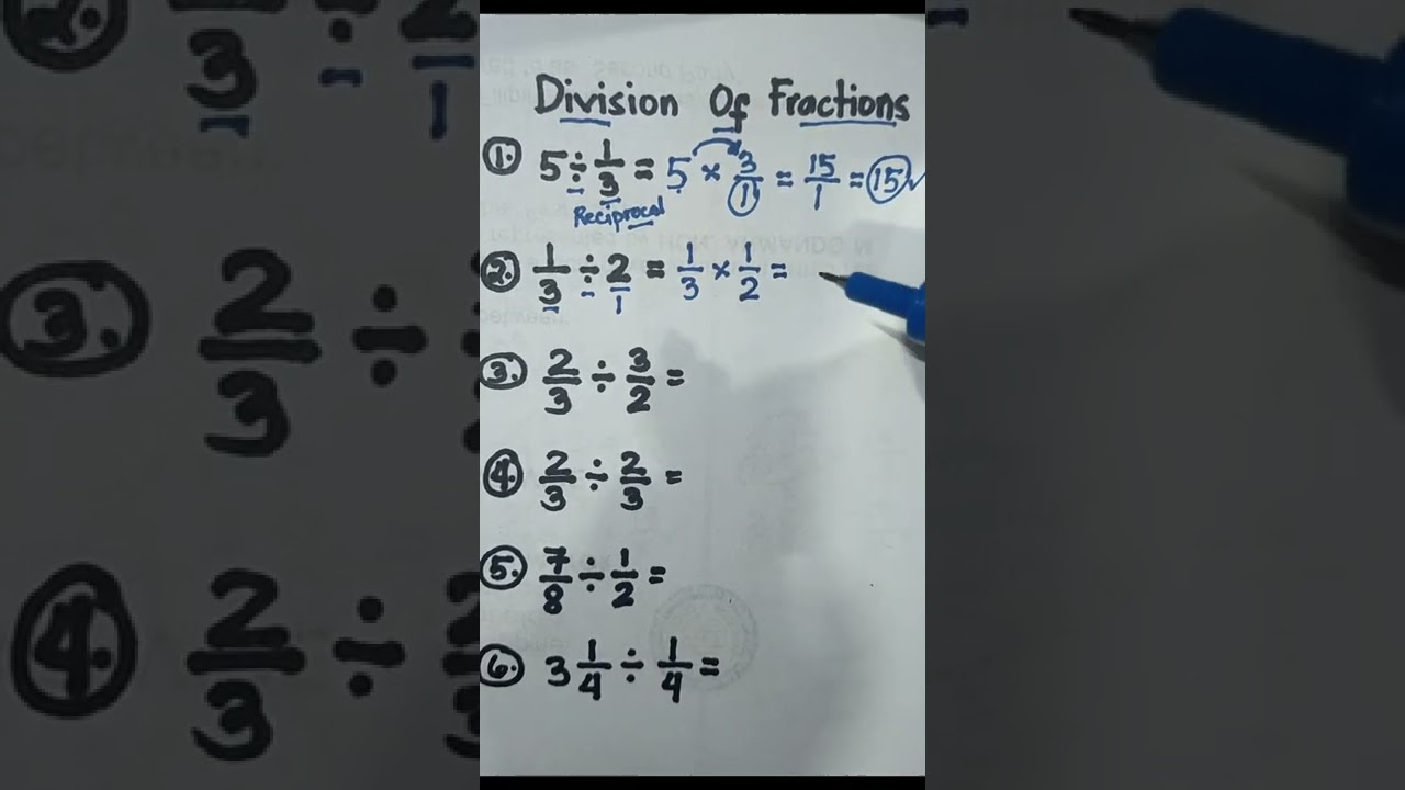 DIVISION OF FRACTIONS
