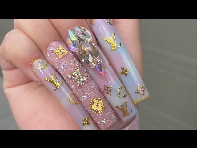 LV nails Louis Vuitton Cherry Blossom